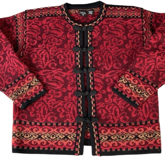 Nordic Design Wool Button Front Cardigan Jacket, Size Large - Picture 13 of 13